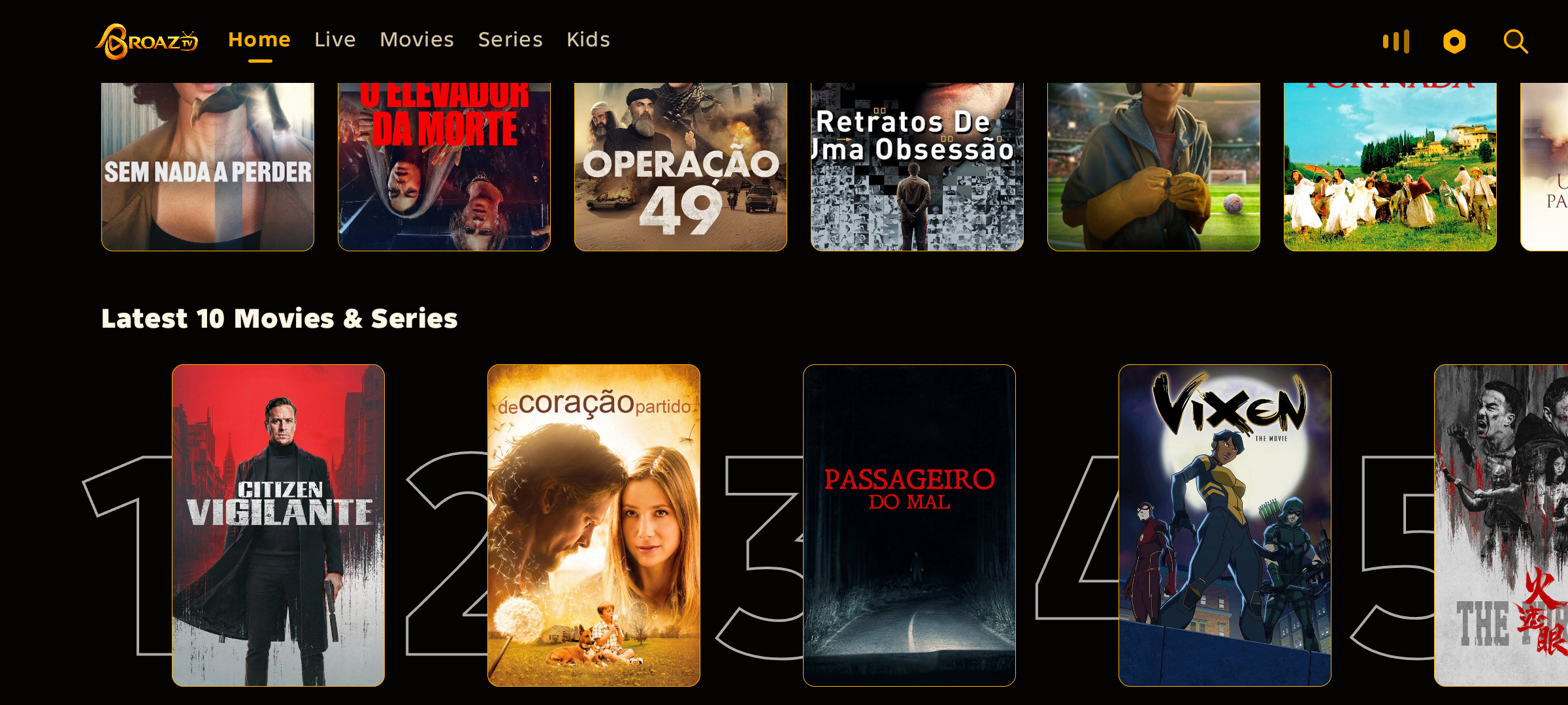 Tela landscape 3 do BroAZ TV